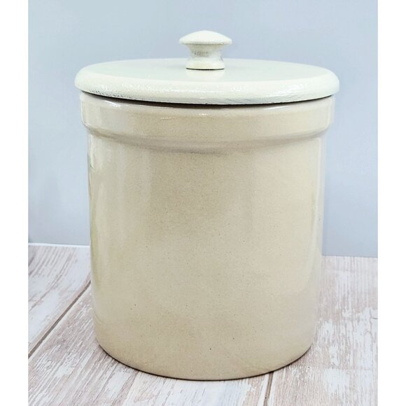 Ransbottom Floral Crock with Wooden lid - Picture 3 of 9